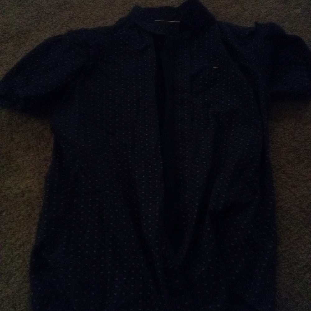 Men's Navy Blue Obey Brand Short Sleeve Shirt